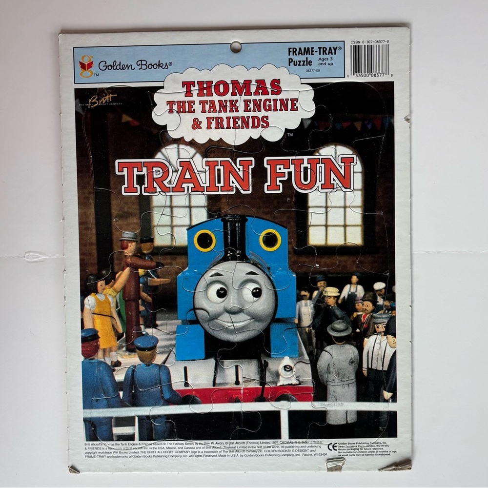 Vintage ‘90s Thomas the Tank Engine & Friends Frame Tray Puzzle Made in USA